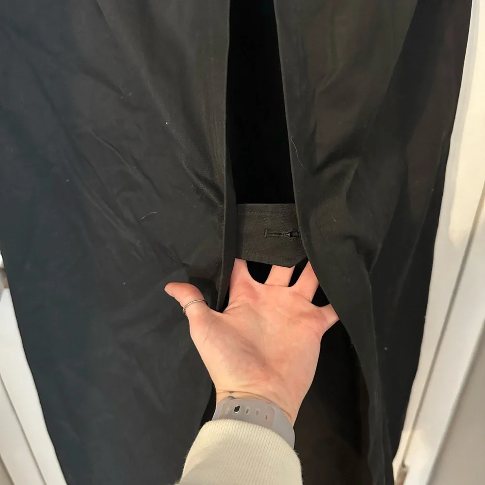 Size 8 XX-Long Burberry Black Trench Coat for Men (Read Description) - Picture 10 of 11